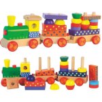 WOODY-Skládací vlak s potiskem světlem a zvukem dva vagony – Sleviste.cz