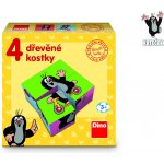 Dino obrázkové kostičky Krteček 4 kostky – Hledejceny.cz
