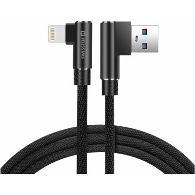 Pouzdro SWISSTEN Arcade Textile kabel USB / Lightning 1,2 M černé