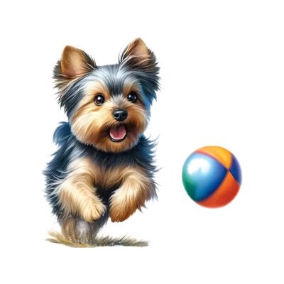 Vinylová samolepka - Yorkshire Terrier II (8,0 x 8,0 cm) – Zboží Živě