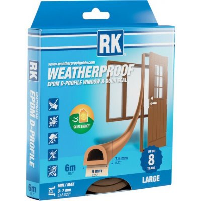Těsnění oken a dveří EPDM – D-profil, hnědá 6 m | Zboží Auto
