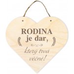 Chráněná dílna Dřevěný svět Cedulka - Rodina je dar, který trvá věčně – Sleviste.cz