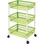 Regál UH 3podlažní 40X29XH62CM zelený na kolečkách "Mito 3" TONTARELLI – Zboží Dáma