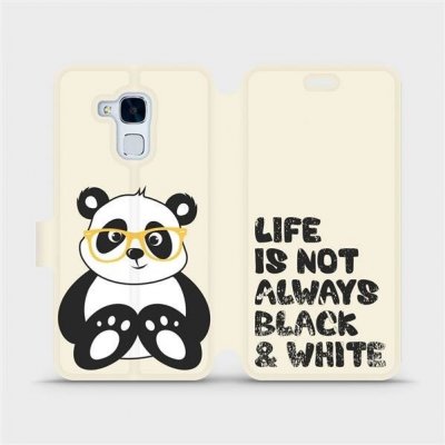 Pouzdro Mobiwear parádní flip Honor 7 Lite - M041S Panda - life is not always black and white