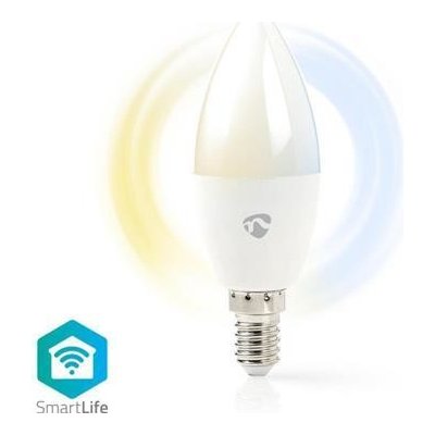 Nedis SmartLife LED žárovka Wi-Fi E14 350 lm 4.5 W Studená-Teplá Bílá A+ Android & iOS, F WIFILW13WTE14 – Zboží Mobilmania