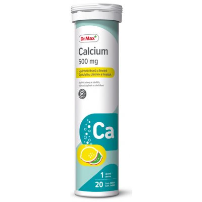 Dr.Max Calcium 500 mg citron a limetka 20 šumivých tablet – Hledejceny.cz