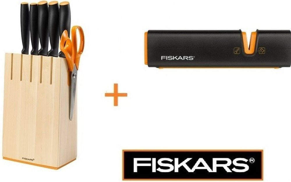 Fiskars 1014211 Functional Form 5 ks + ostřič nožů a seker 1000601 |  Srovnanicen.cz