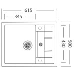 Sinks ACRCR61550030 Crystal 615 Granblack – Zboží Mobilmania