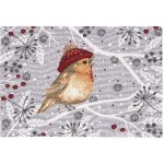 SCANquilt prostírání MOTIV listy, bobule, ptáček šedočervená prostírání 30x45cm – Zboží Dáma