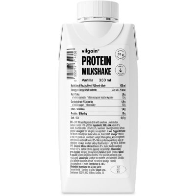 Vilgain Protein Milkshake vanilka 330 ml – Zboží Mobilmania
