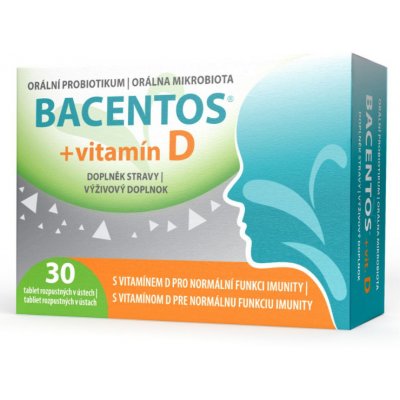 BACENTOS + vitamín D orální probiotikum 30 tablet – Hledejceny.cz