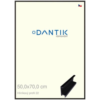 DANTIK rámeček 50 x 70 profil 7022 Černá matná – Zboží Živě