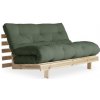 Pohovka Root by Karup 140*200 cm raw bezbarvé + futon olive green 756