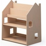 BusyKids Dětská knihovna s policí - Domeček 2v1 lakovaná – Zboží Mobilmania