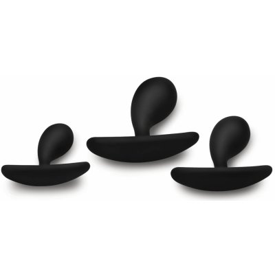 Master Series Dark Droplets 3 Piece Curved Silicone Anal Trainer Set - sada 3 silikonových análních kolíků – Zbozi.Blesk.cz