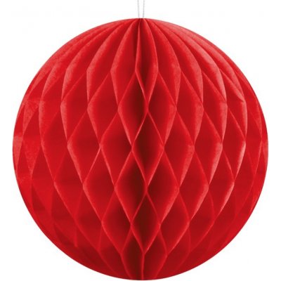 Papírová koule červená 10cm – Zboží Mobilmania