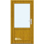 Kömmerling vchodové dveře 76 AD OM 1011 levé zlatý dub sklo čiré 80 x 203 cm – Hledejceny.cz