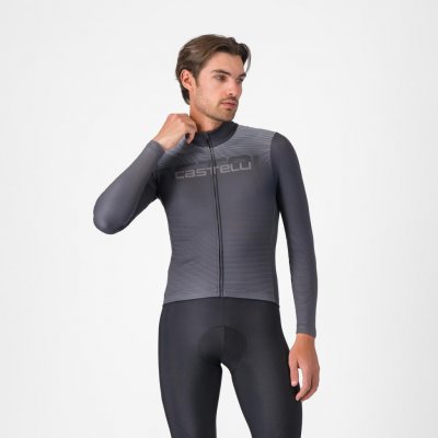 Castelli APICE THERMAL JERSEY dark gray/smoky gray-silver gray 2025/2026 – Zbozi.Blesk.cz