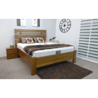 Dřevěná postel Batumi s úložným prostorem Rozměr: 170x200 cm, Moření: Buk - ořech, Typ: Bez paty
