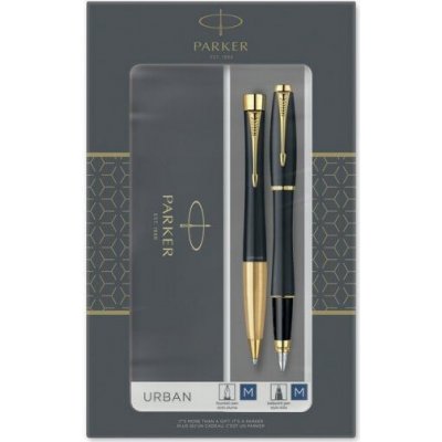 Parker 1501/2573381 Urban Matt Black GT sada plnicího pera a tužky – Zboží Mobilmania