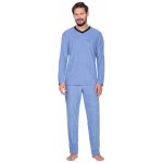 Regina 592 pánské pyžamo dlouhé froté modré – Zboží Dáma