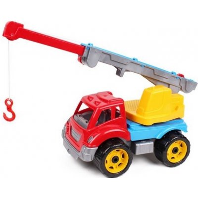 Teddies Auto stavební jeřáb plast v síťce 19x21x36 cm – Zboží Mobilmania