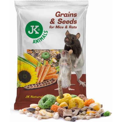JK Animals zrniny a semínka kompletní krmivo Myš Krysa a Potkan 1 kg – Zboží Mobilmania
