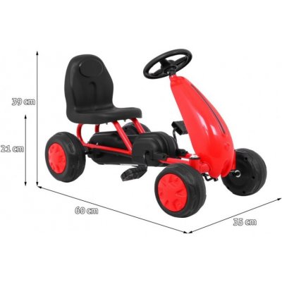 Gokart Minikára šlapací auto červené pro nejmenší – Zboží Mobilmania