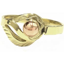 Zlatnictví Zlatíčko zlatý prsten kombinovaný rytý 01.585