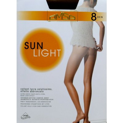Omsa Dámské punčochové kalhoty Sun Light 8 DEN tmavě hnědá sierra – Zboží Mobilmania