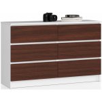 Ak furniture Kuba 120 cm 6 šuplíků – Zbozi.Blesk.cz