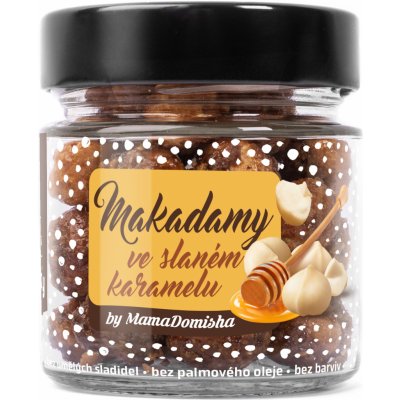 GRIZLY Makadamy ve slaném karamelu s medem by @mamadomisha 125 g – Zboží Mobilmania