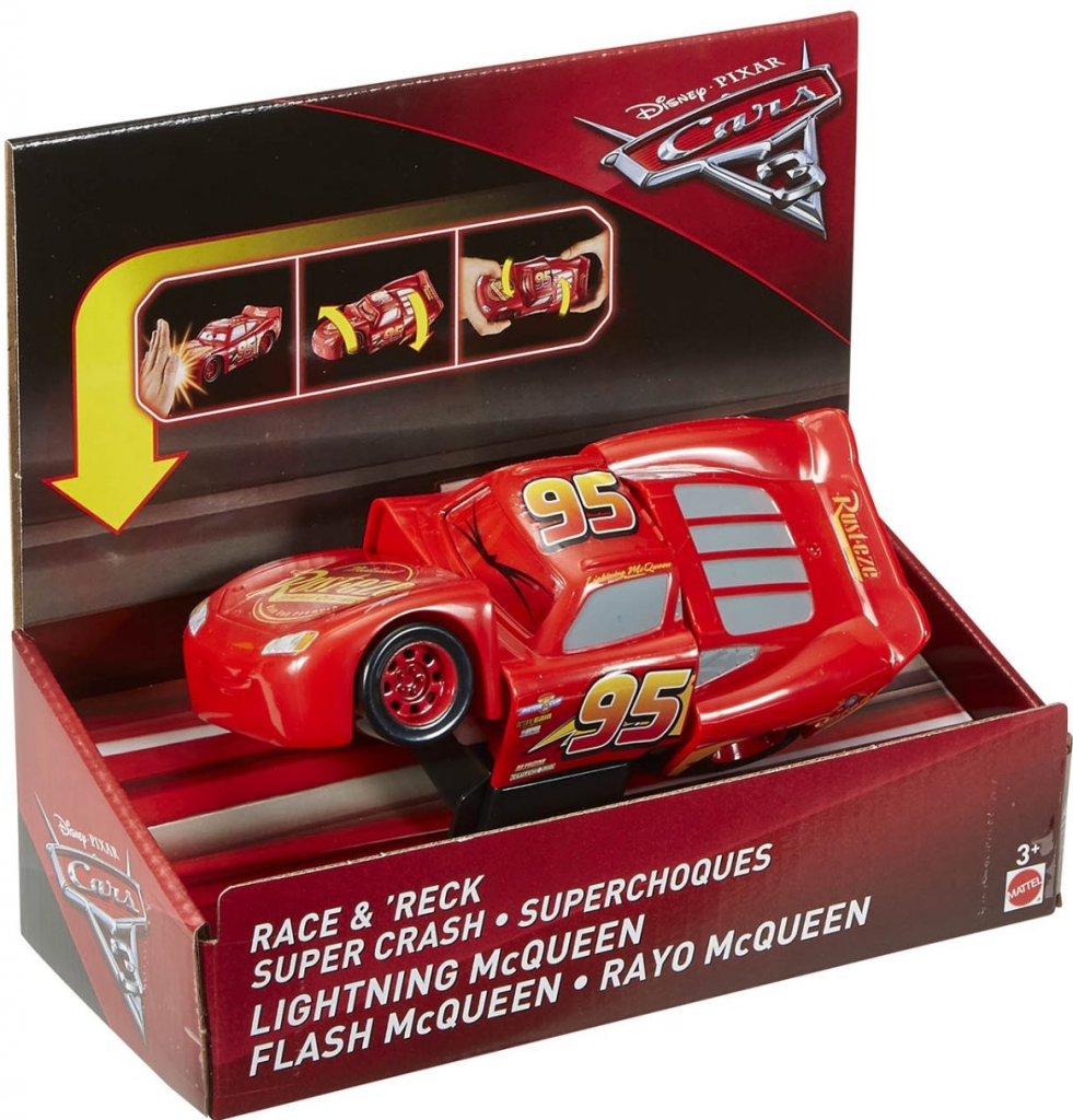 Mattel Cars 3 Bourací auto Báječný Blesk McQueen