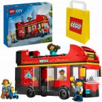 LEGO® City 60407 Červený dvoupodlažní vyhlídkový autobus – Zboží Živě
