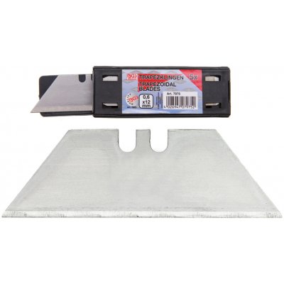 Trapézové čepele - břity pro vysouvací nůž, 0,6 x 12 mm, 5 kusů - BGS 7975 – Zbozi.Blesk.cz