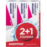 ADDITIVA Multivitamin + Mineral 2+1 broskev 3x 20 šumivých tablet – Hledejceny.cz