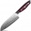 Kuchyňský nůž IZMAEL Damaškový kuchyňský nůž Mijazaki Small Santoku 12 cm