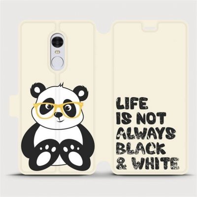 Pouzdro Mobiwear parádní flip Xiaomi Redmi Note 4 Global - M041S Panda - life is not always black and white