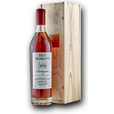DUC Moisans Millesimé 1984 Armagnac 40% 0,7 L (kazeta) – Zboží Dáma