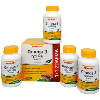 Walmark Omega 3 rybí olej Forte 120 + 120 tablet