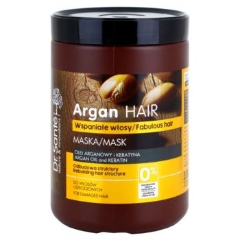 Dr. Santé Argan krémová maska pro poškozené vlasy Argan Oil and Keratin, Intensive Care, Tree-Step Regeneration 1000 ml