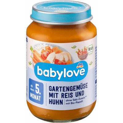 Babylove Bio karotka rýže batáty & kuřecí maso 250 g