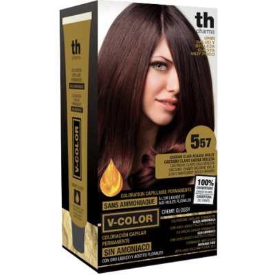 TH Pharma Barva na vlasy V-color světlá mahagonově fialkově hnědá 5.57