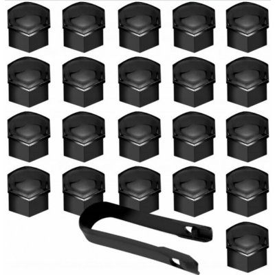 AMiO Sada krytek pro šrouby kol 21 mm - černé – Sleviste.cz