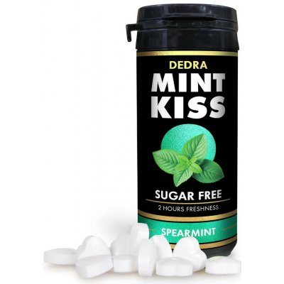 Mint Kiss jemně mátové osvěžující pastilky bez cukru, spearmint 28 g – Zboží Dáma