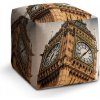 Sedací vak a pytel Sablio taburet Cube clock tower 40x40x40 cm
