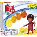 Dr. Devil Lemon Fresh Push Pull WC blok bez košíku 2 x 20 g – Hledejceny.cz