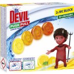 Dr. Devil Lemon Fresh Push Pull WC blok bez košíku 2 x 20 g – Sleviste.cz