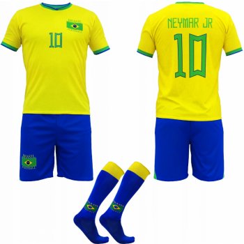 ShopJK Neymar JR Brazílie dětský fotbalový dres s podkolenkami komplet