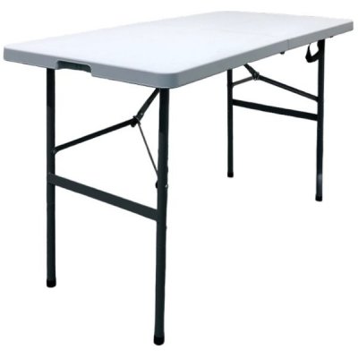 TENTino STL122P skládací stůl 122x60 cm PŮLENÝ, bílý – Zboží Mobilmania